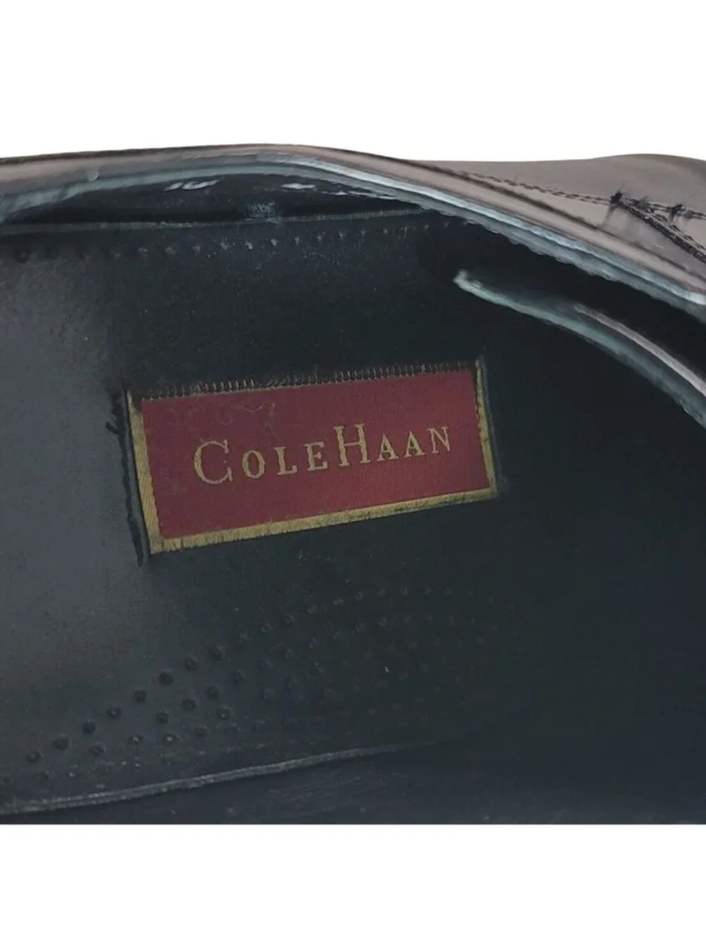 Cole Haan Mens Leather Oxfords Dress Shoes Black Size 10M Lace Up #C01594